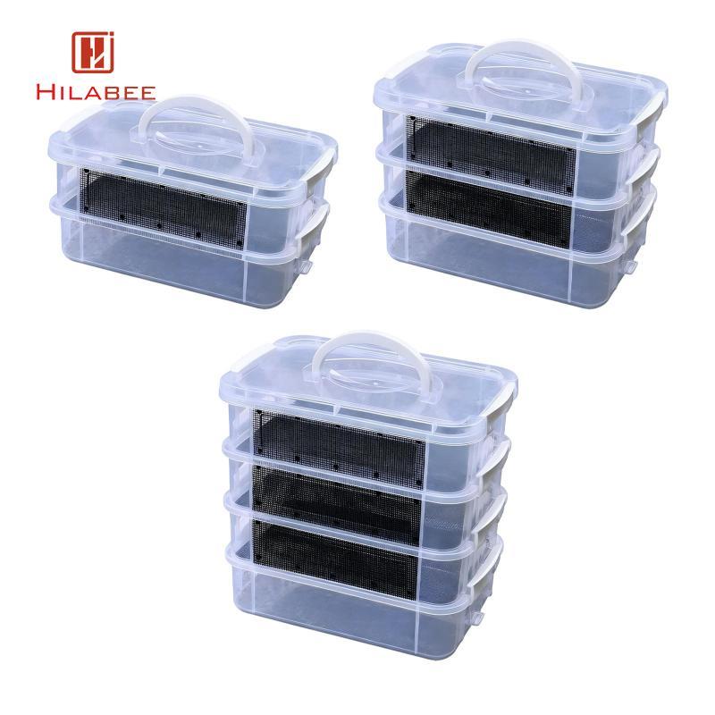[UsusexaMY] Plastic Mealworm Breeding Box Portable Feeding Bin with ...