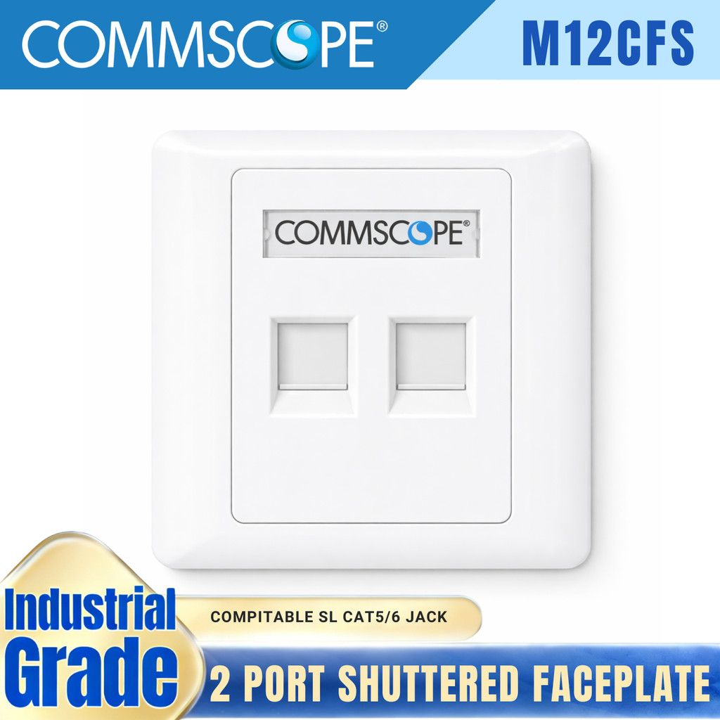 Commscope 2Port Faceplate Wall Socket Network Faceplate Lan SL Cat6 /5 ...