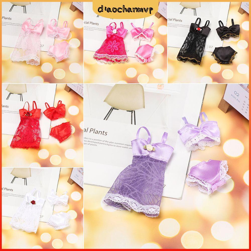 DIACHA 3Pcs/set Fashion 3 In 1 Clothes Toys Sexy Lingerie Doll Skirt Doll  Accessories Girl Gifts Pajamas Party DIY Clothing Set Handmade Lace Night  Dress/Multicolor | Shopee Malaysia
