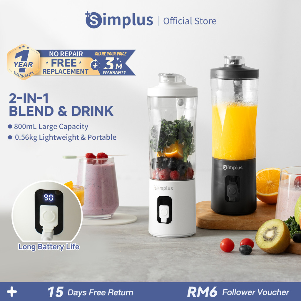 【Hot】Simplus Wireless Portable Blender Juice Cup丨Multi-Functional丨800mL ...