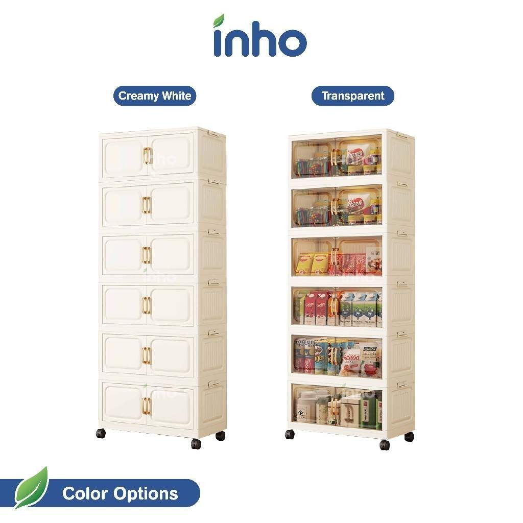 INHO L50-70cm Multipurpose Foldable Storage Cabinet Box with Rollers ...