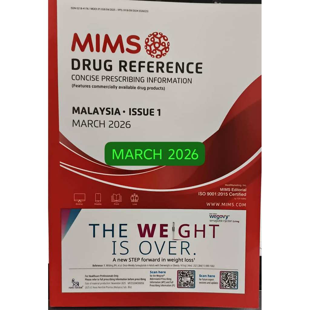 MIMS DRUG REFERENCE Malaysia 2026 Issue 1 MARCH 2026 | Shopee Malaysia