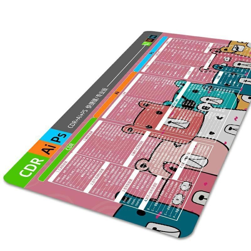 Shortcut Keys Oversized CDR+AI+PS Shortcut Keys Desk Mat Simple Two ...