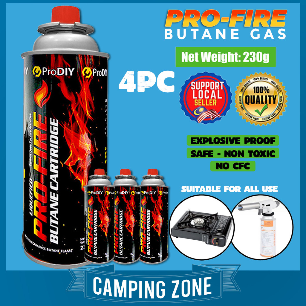 4PCS Camping Butane Cartridge Gas Bottle Tin Portable Buttane Steamboat ...