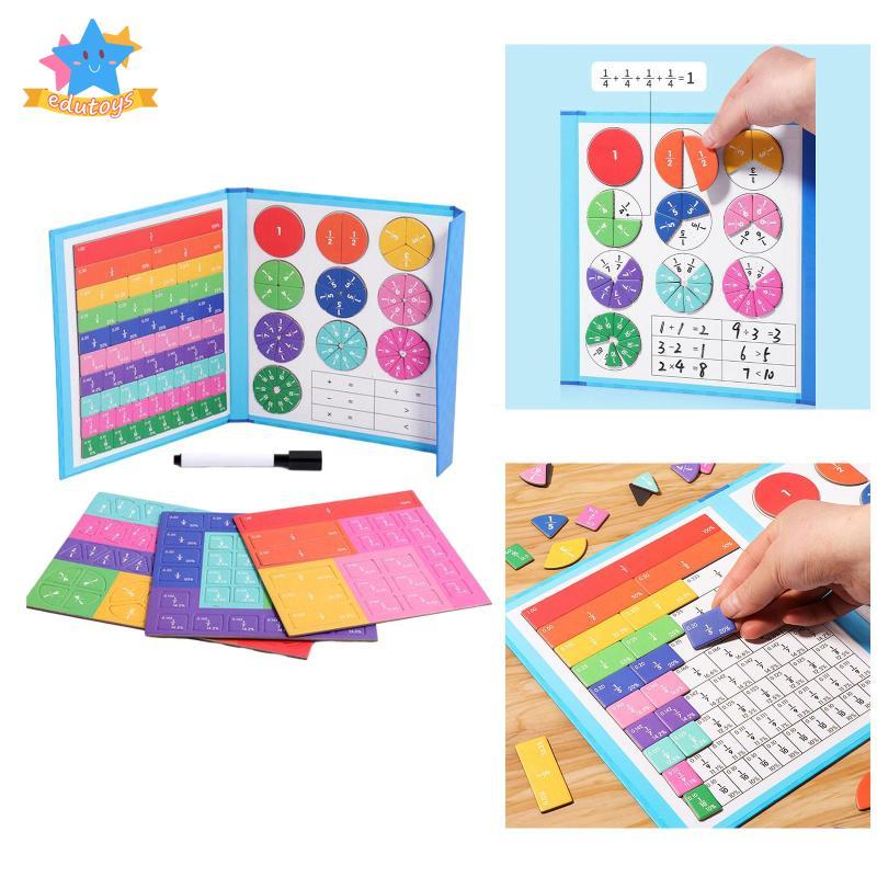 [Edstars] Fraction Learning Math Toys Book Stand Design Rainbow Math ...