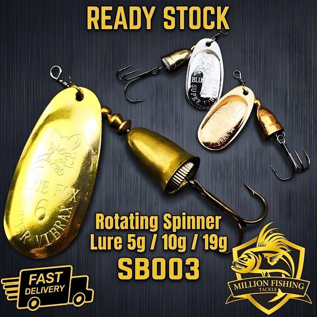 【SB003 Rotating Spinner Bait】Spinner Lure 5g/10g/19g Buzzbait Pancing ...