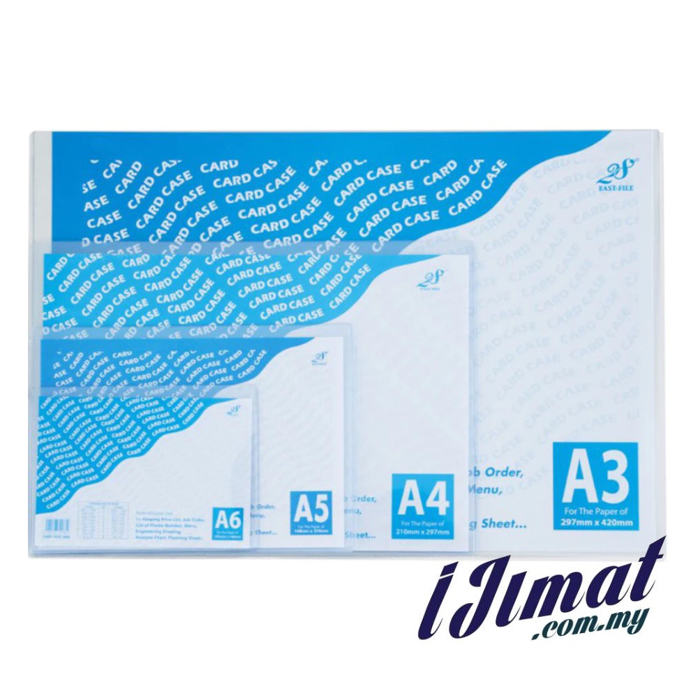 EAST-FILE 2803 High Quality Transparent Card Case A3 Size / Plastic ...