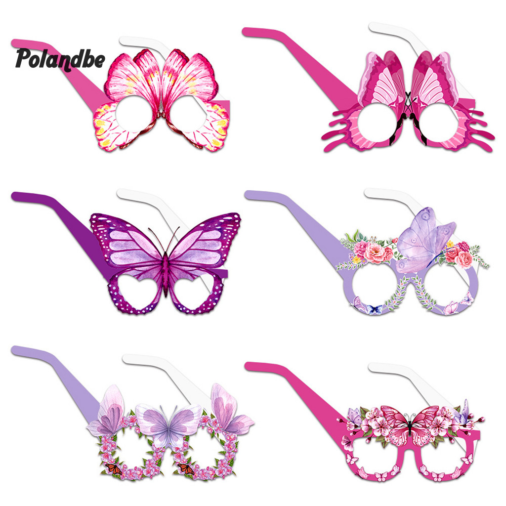 pe Fun Photo Props Lightweight Sunglasses Butterfly Paper Glasses Party ...