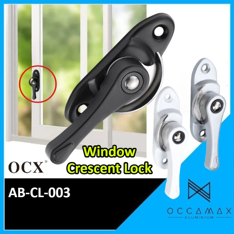 OCX 003 Aluminium Sliding Window Crescent Lock Handle Latch Security ...