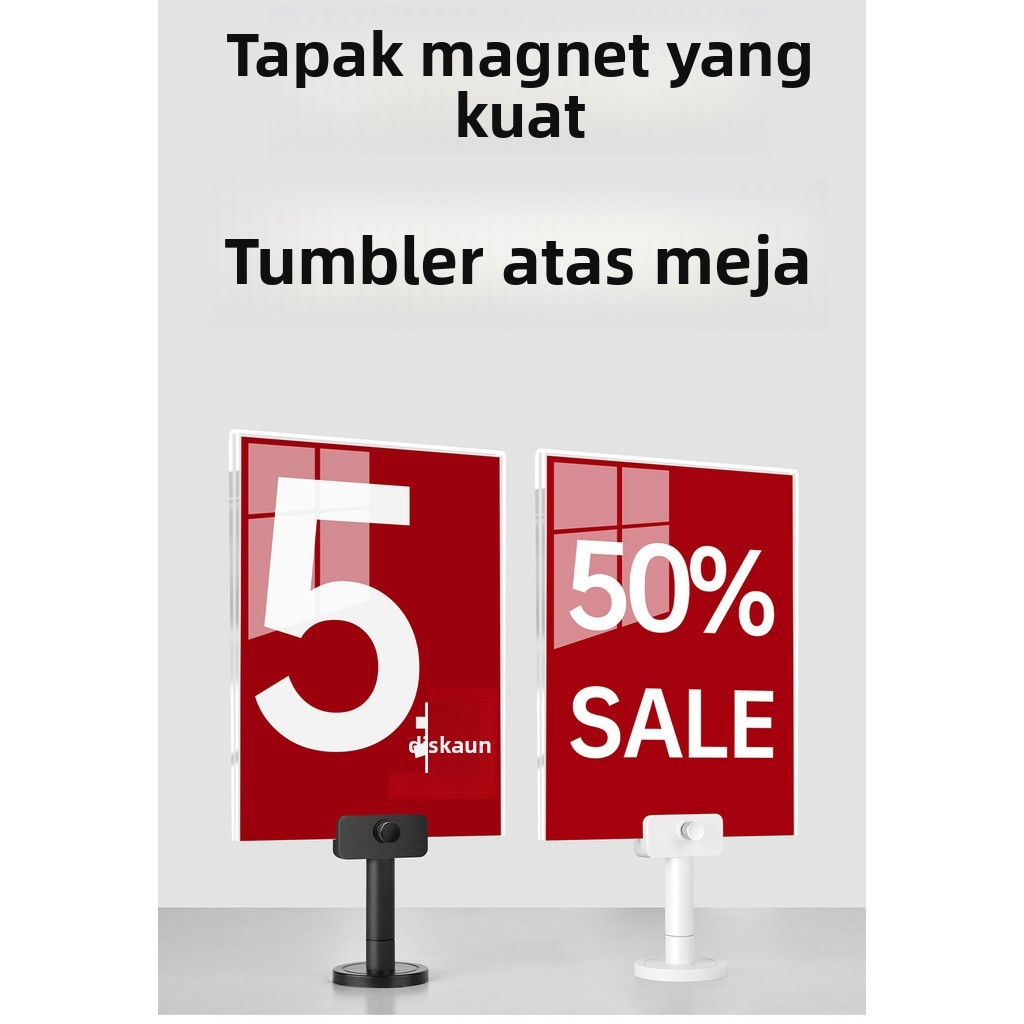 Papan Pengiklanan Desktop Panel Lutsinar Akrilik Diskaun Papan ...