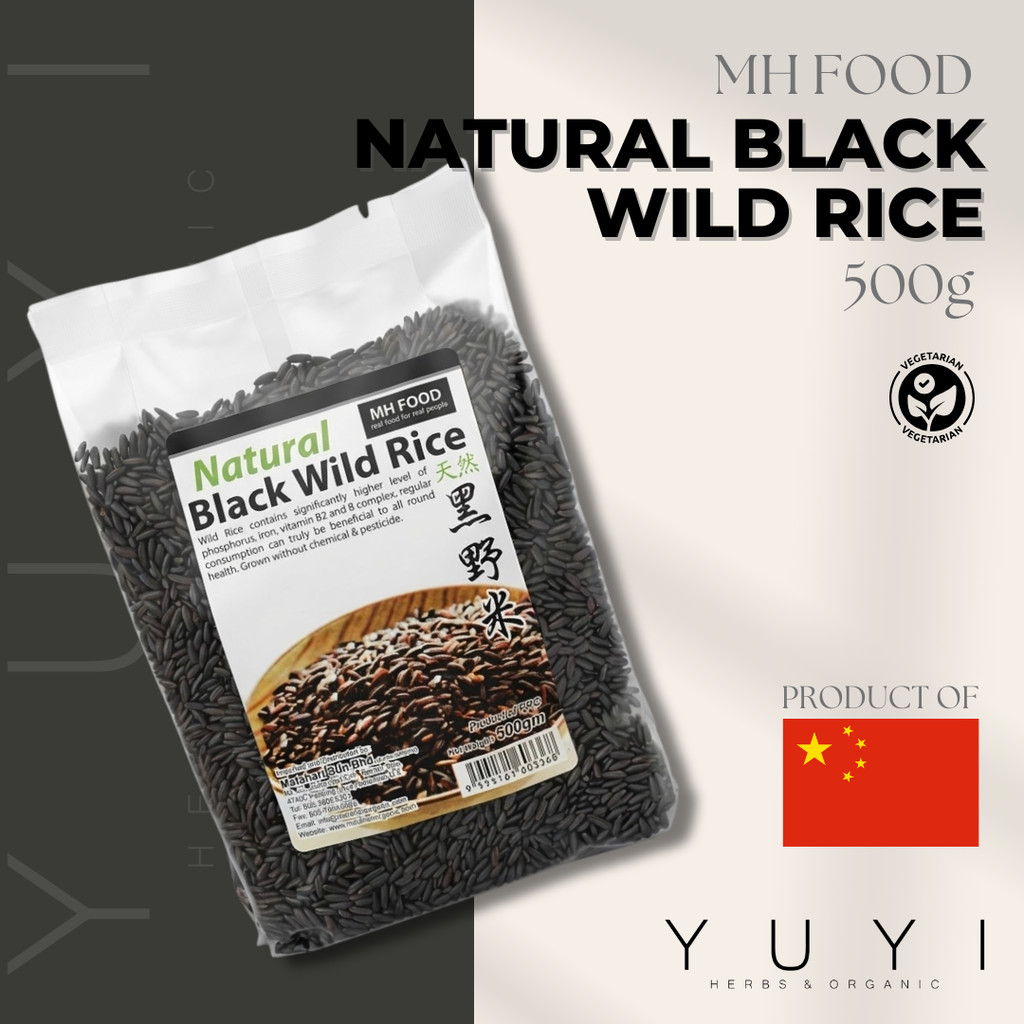 【MH Food】 天然黑野米 Natural Black Wild Rice - 500g | Shopee Malaysia