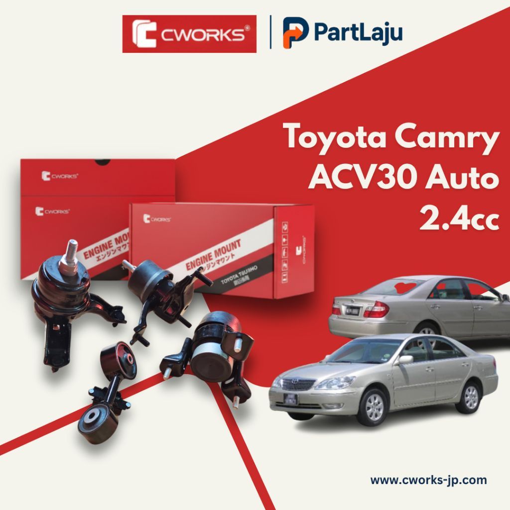 Cworks Japan Toyota Camry ACV30 2.4 2002-2006 Auto Engine Mounting Set ...
