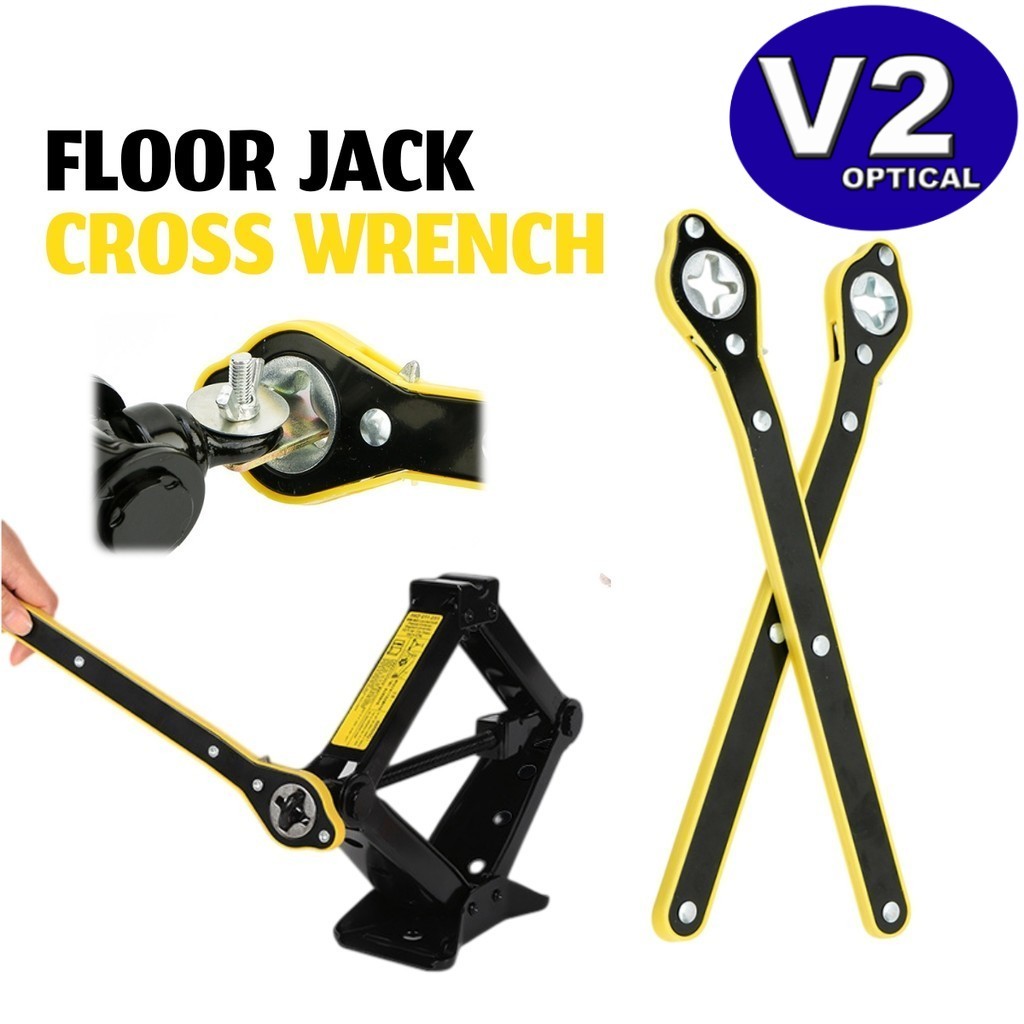 Floor Jack Cross Wrench 360 Degree Scissor Jack Ratchet Spanner ...