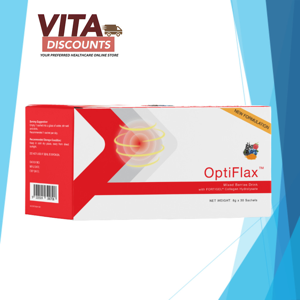 Optiflax Collagen Hydrolysate Fortigel Mixed Berries Drink (8g) (30's ...