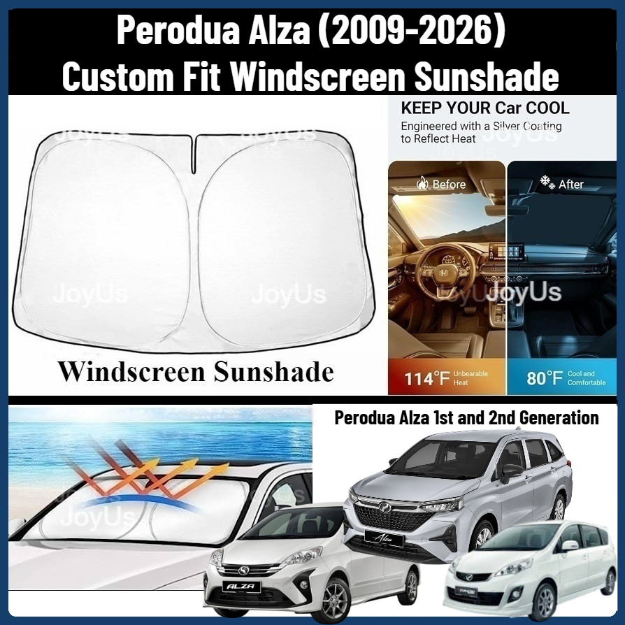 Perodua Alza (2009-2026) Good Fit Windscreen Sunshade Cover | Shopee ...