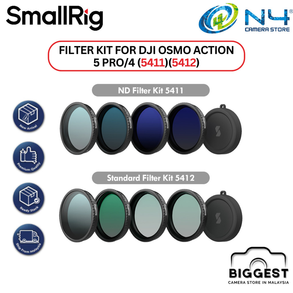 SmallRig Filter Kit for DJI Osmo Action 5 Pro / Action 4 - ND Filter ...