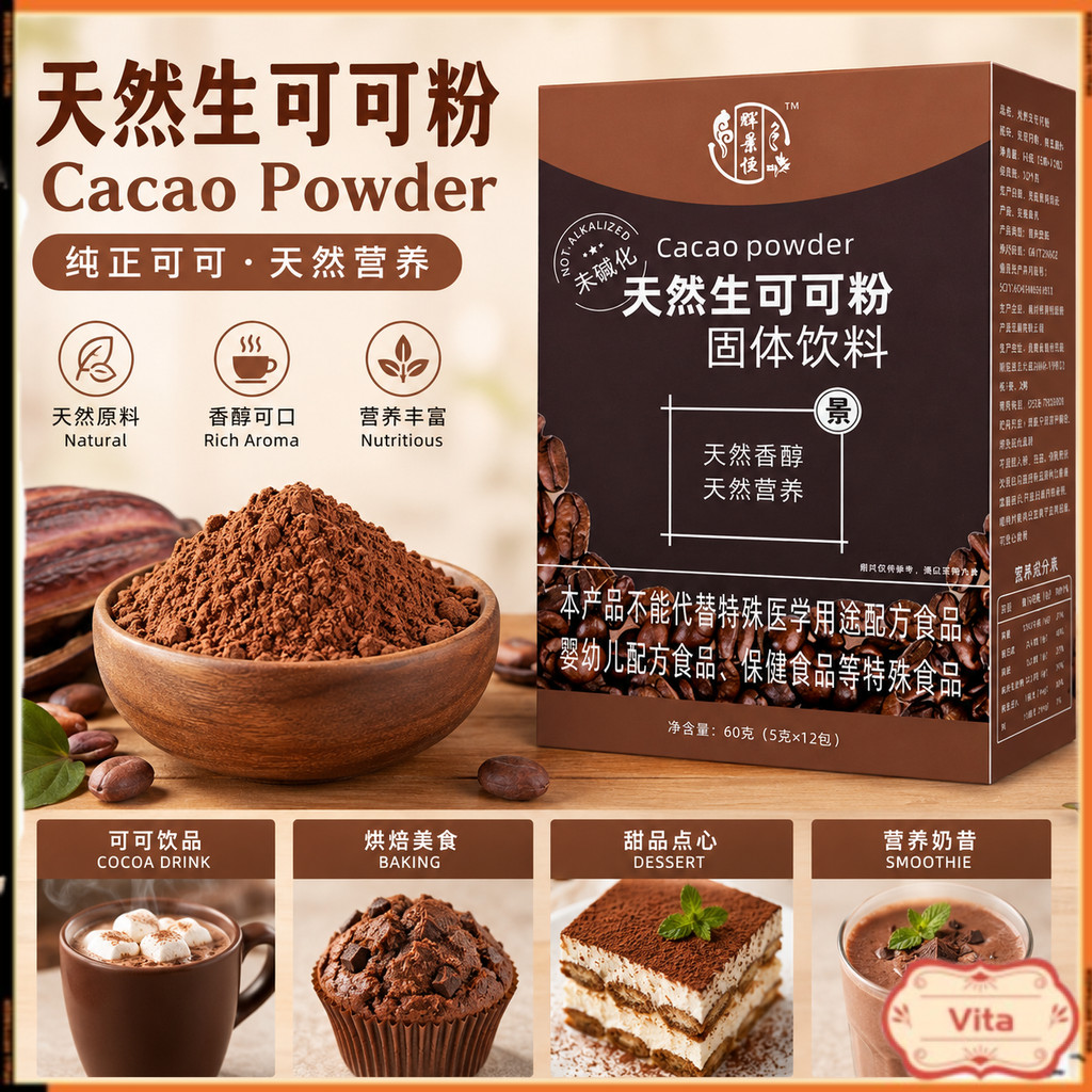 【BUY 1 TAKE 1】Pure Cocoa Powder Organicule Cacao Powder Authentic 0 Add ...