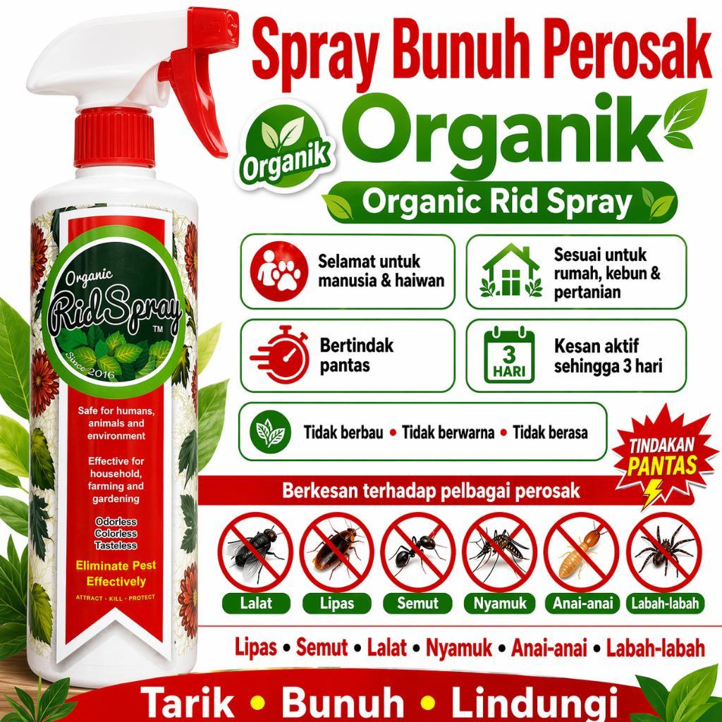 Organic Peace / Organic Rid Water Based Insect Repellent Spray Semut ...