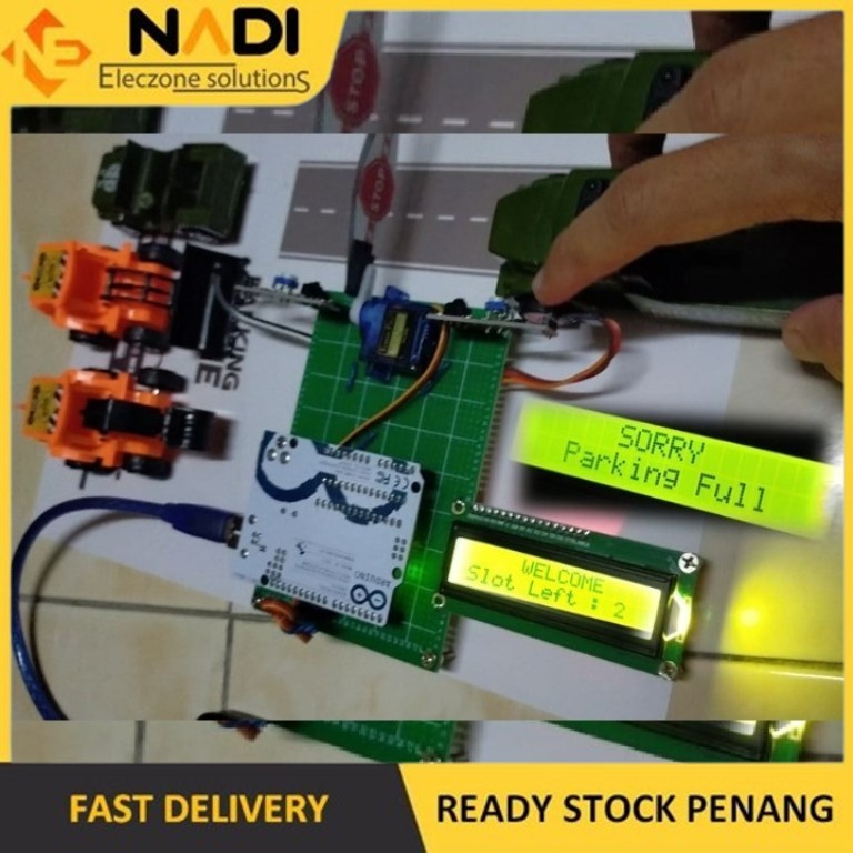 Project Parking Car Gate Infrared Sensor Servo Counter Projek RBT Tahun ...