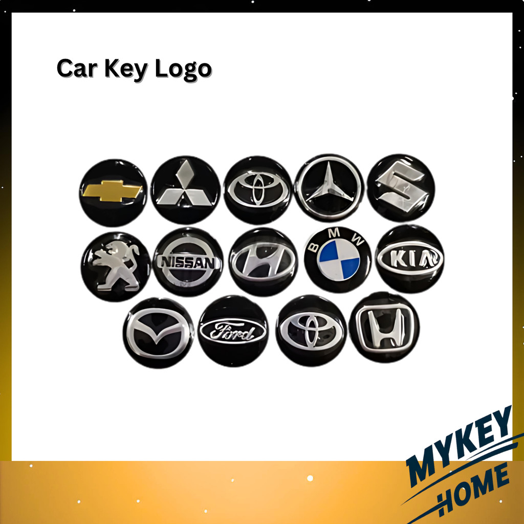 Car Logo 14mm Aluminum Logo Flip Key Logo Sticker | Shopee Malaysia
