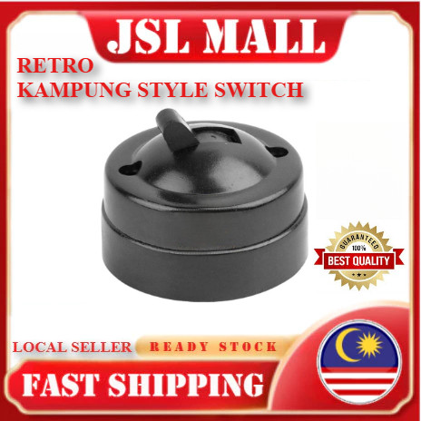 RETRO TOGGLE SWITCH Vintage Switch ON OFF Button Round Wall Mounted ...