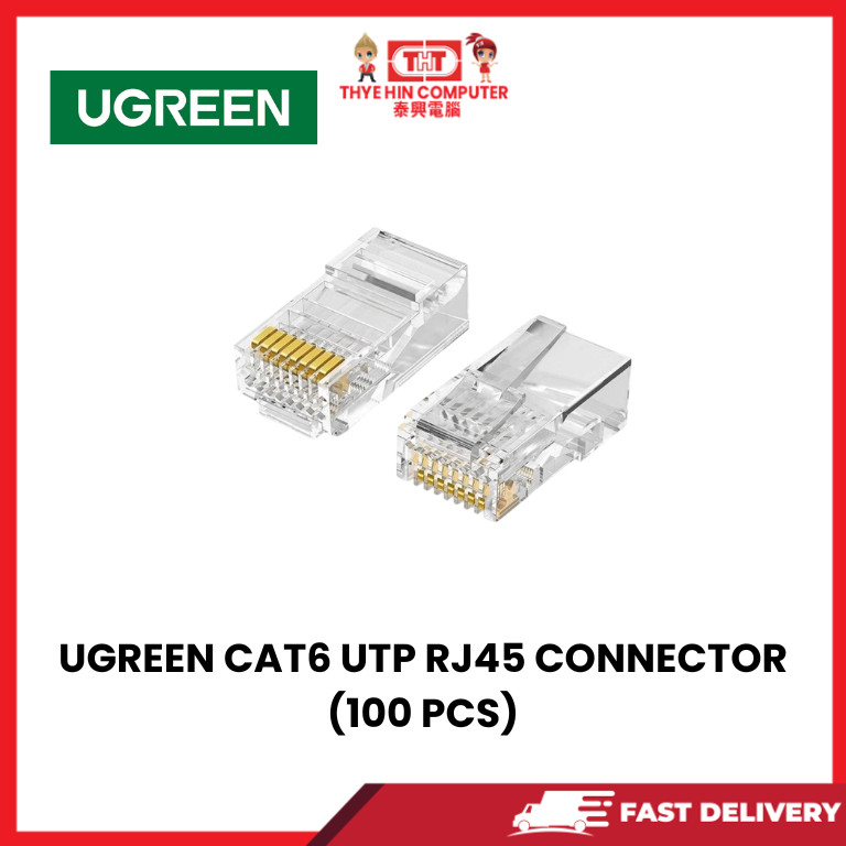 UGREEN CAT6 UTP RJ45 CONNECTOR (100 PCS) | Shopee Malaysia