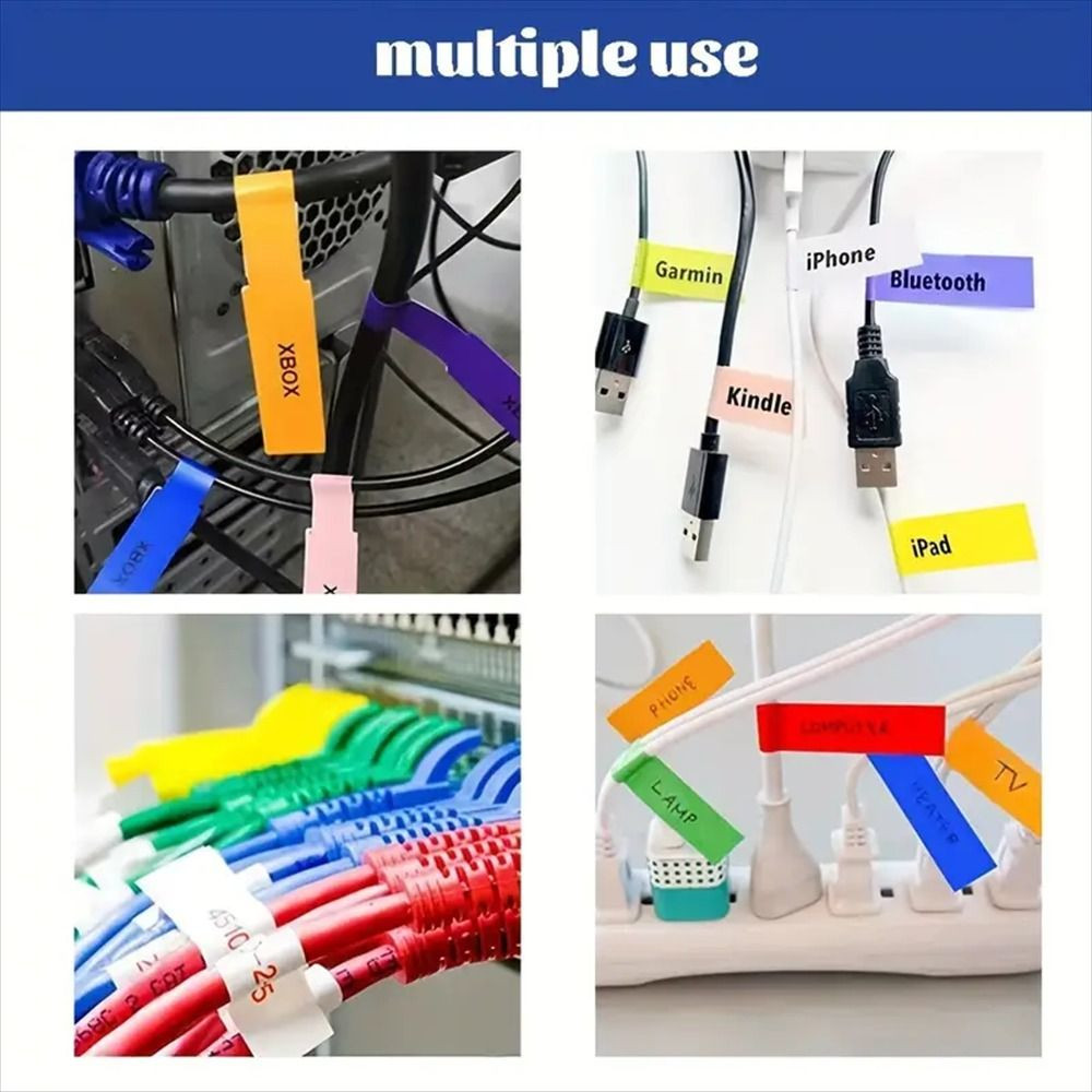 DANILOWM Cord Labels Makers, Can Write On Waterproof Cable Labels Tags ...