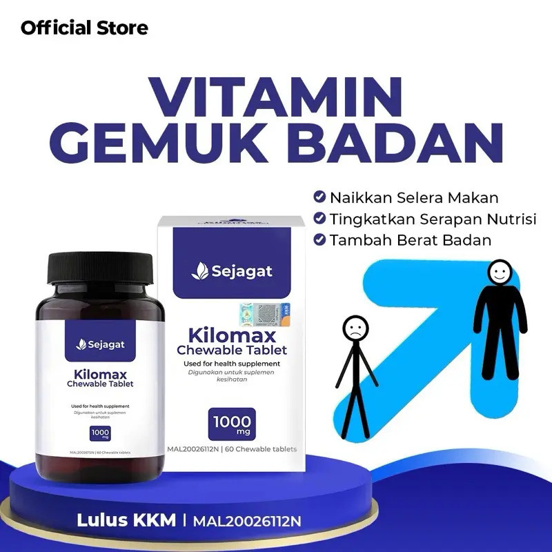 Sejagat Kilomax Chewable Tablet Lulus KKM MAL 60 Biji Vitamin Ubat ...