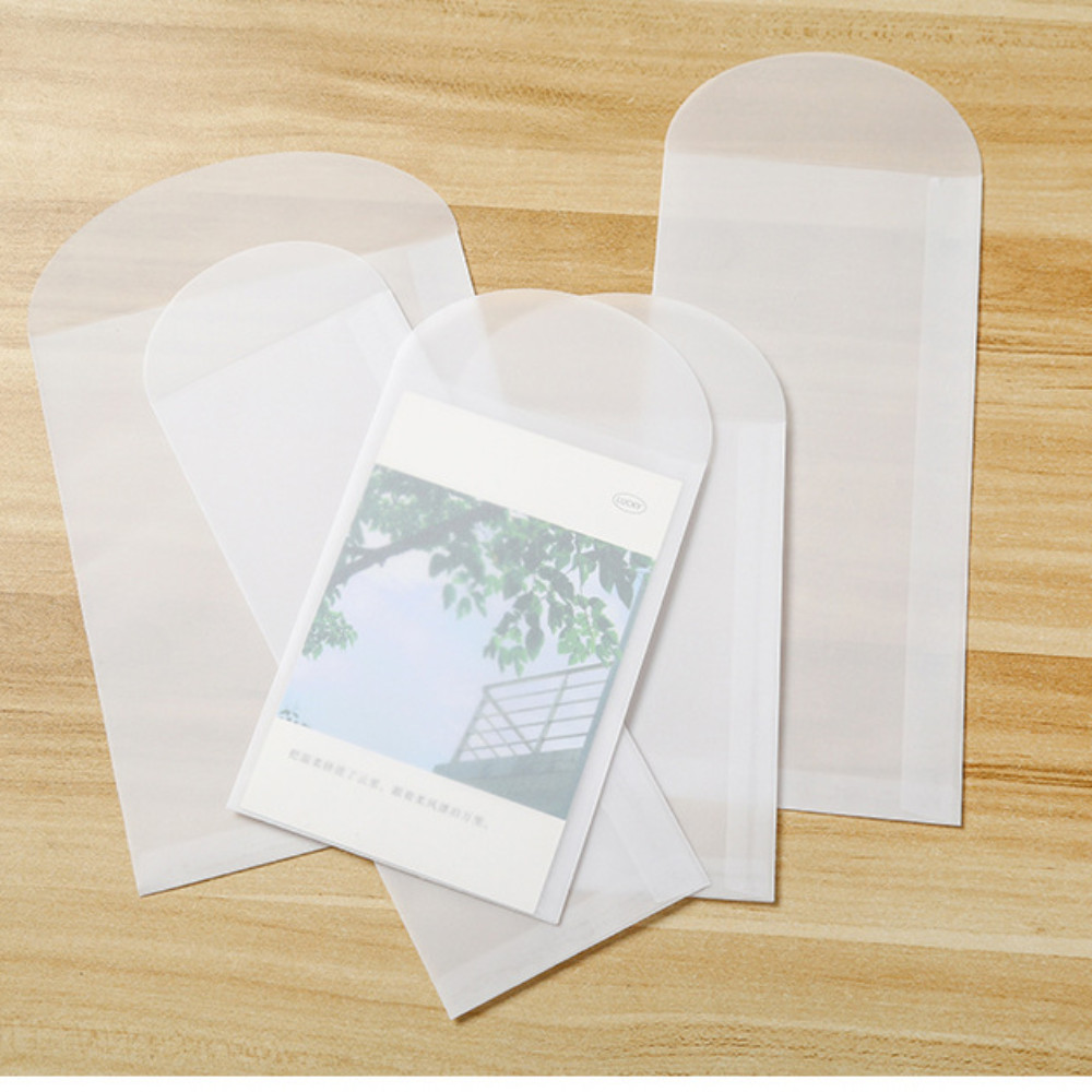 QQIN 100pcs/lot Blank Translucent Envelope, Postcards Message Card ...