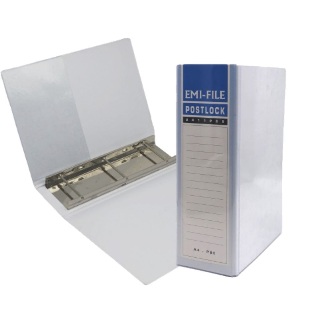 4 Post Lock File (80mm) - White / 20pcs | Shopee Malaysia