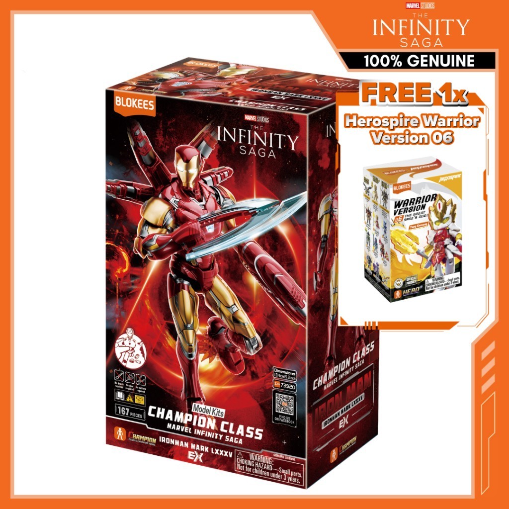 Blokees Marvel Infinity Saga - Champion Class 01 Model Kit - Iron Man ...