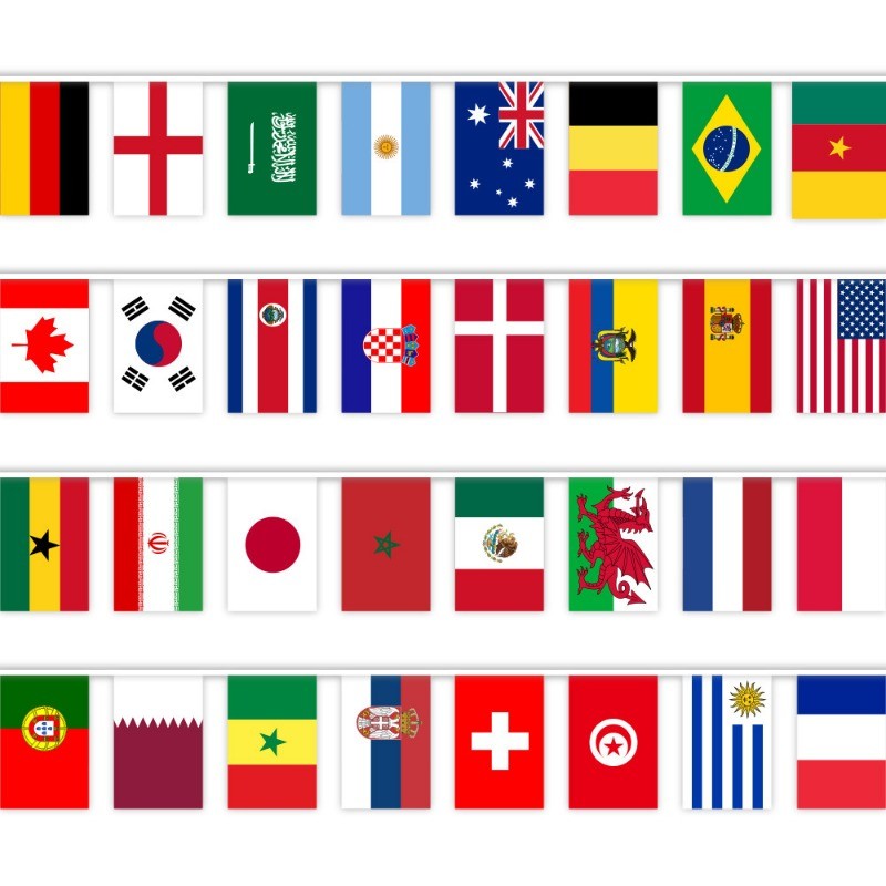World Flag String Flags for World Cup Decorations 2026, 48/100/200 ...