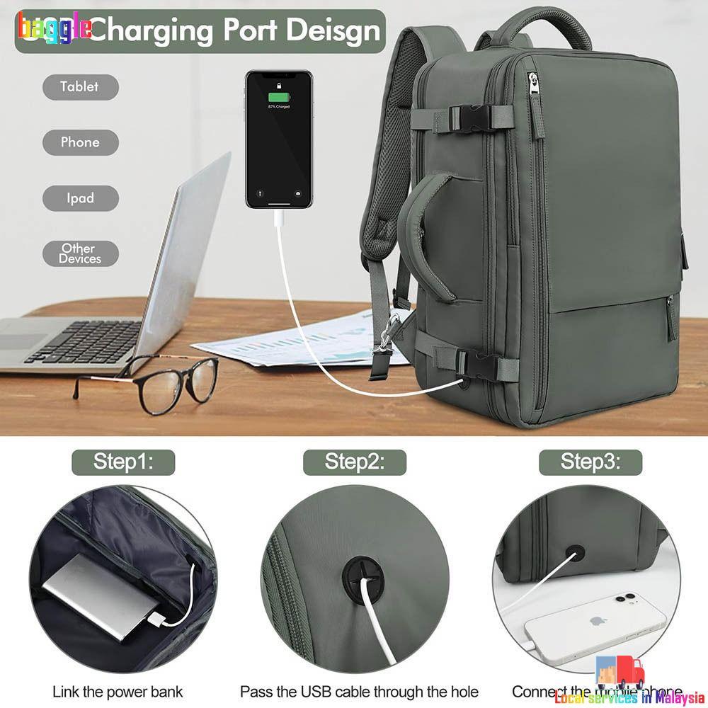 BAGGLE Travel Backpack, Large Capacity Waterproof Carry On Personal ...
