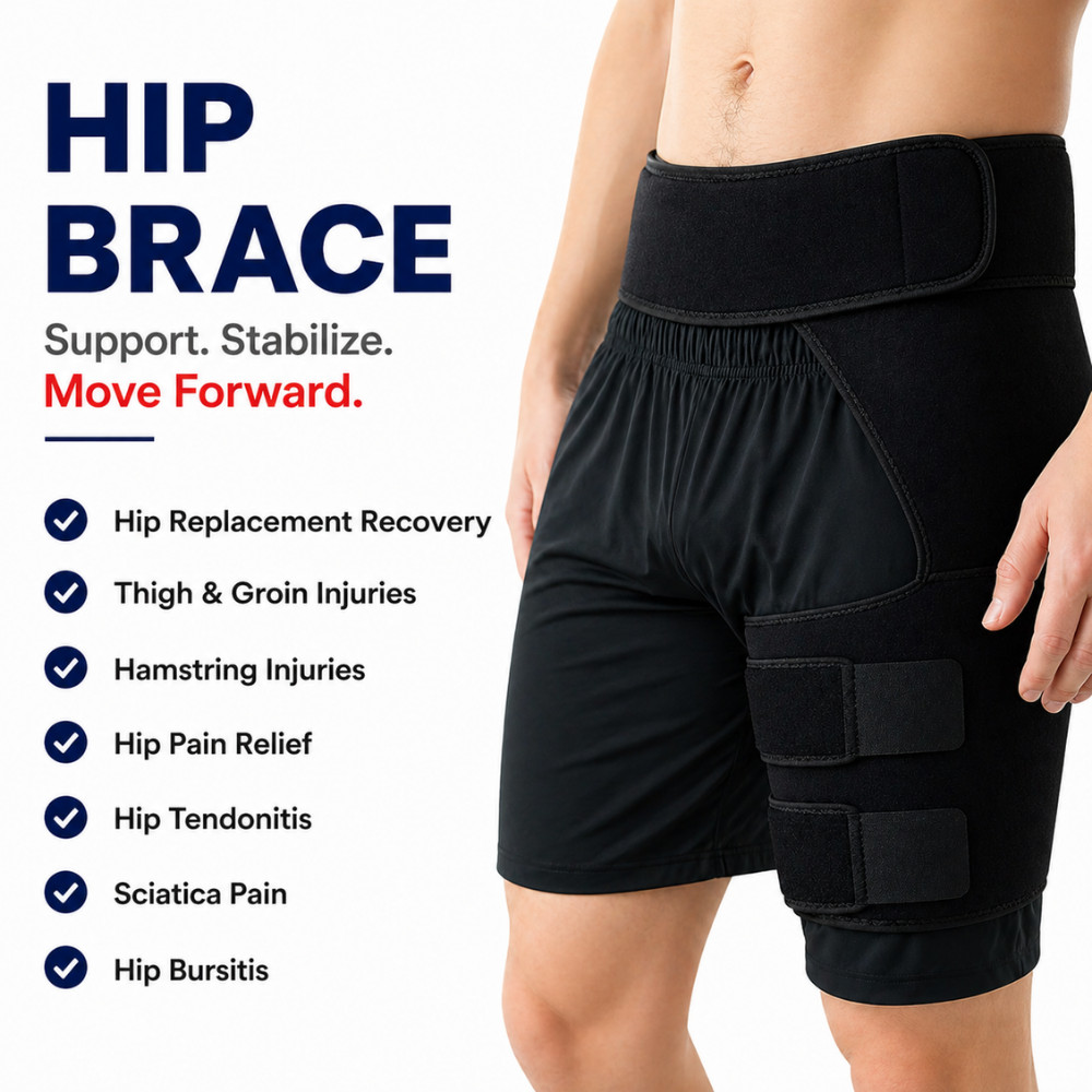 1pc Hip Brace Support Sciatica Pain Relief Groin Hamstrings Compression ...