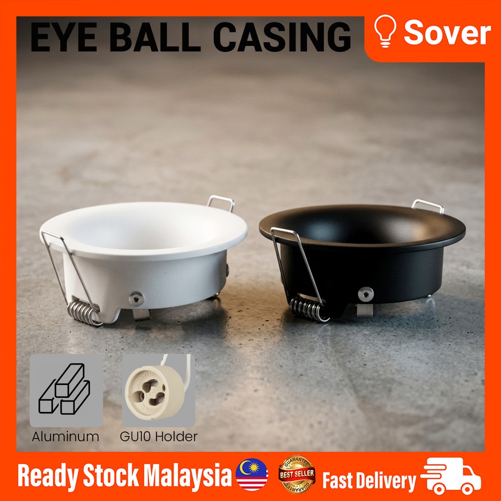 [SOVER] Eye Ball Casing White or black Color Gu10 Recessed Down Light ...