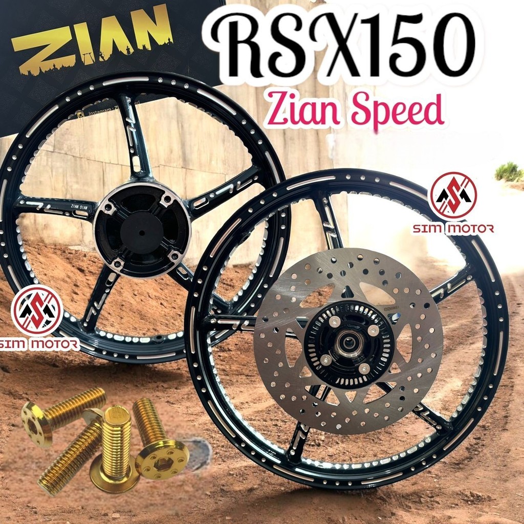 ZIAN SIAM SPORT RIM 160-185-17 RS150 RSX150 ENKEI sp522 ZIAN SIAN THAI ...