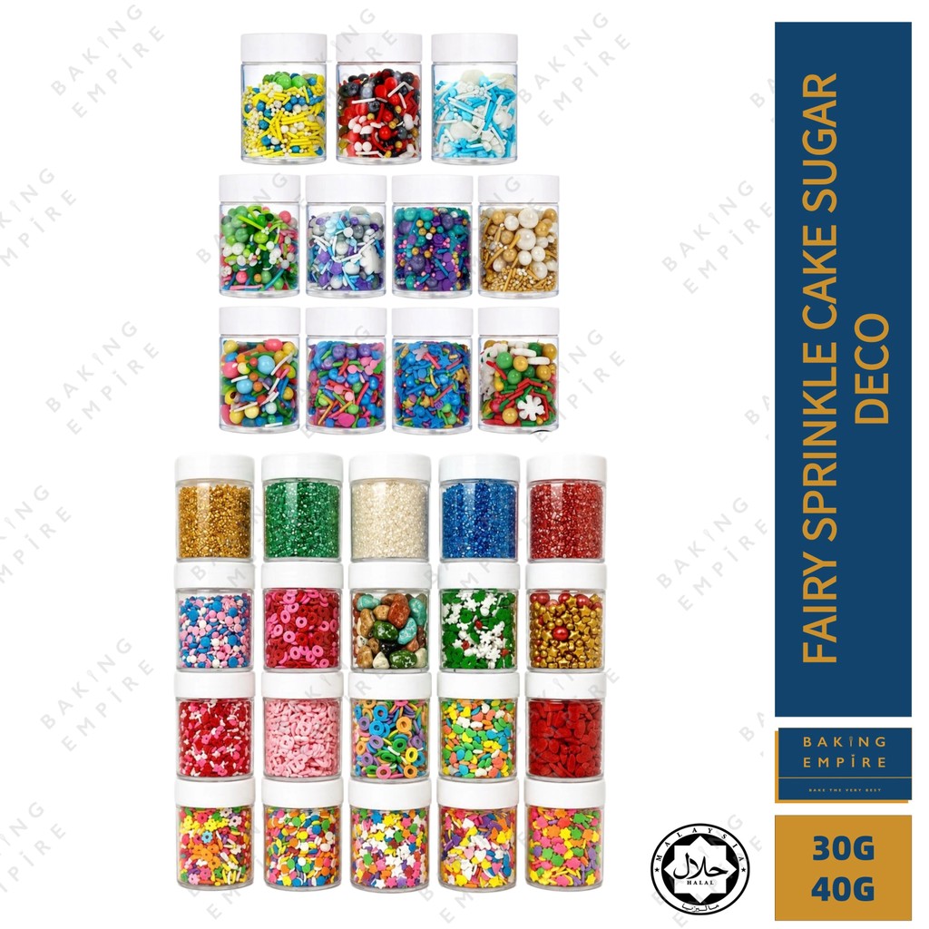 Sprinkle Cake Deco/Sugar Deco/Icing Deco 30g/40g | Shopee Malaysia