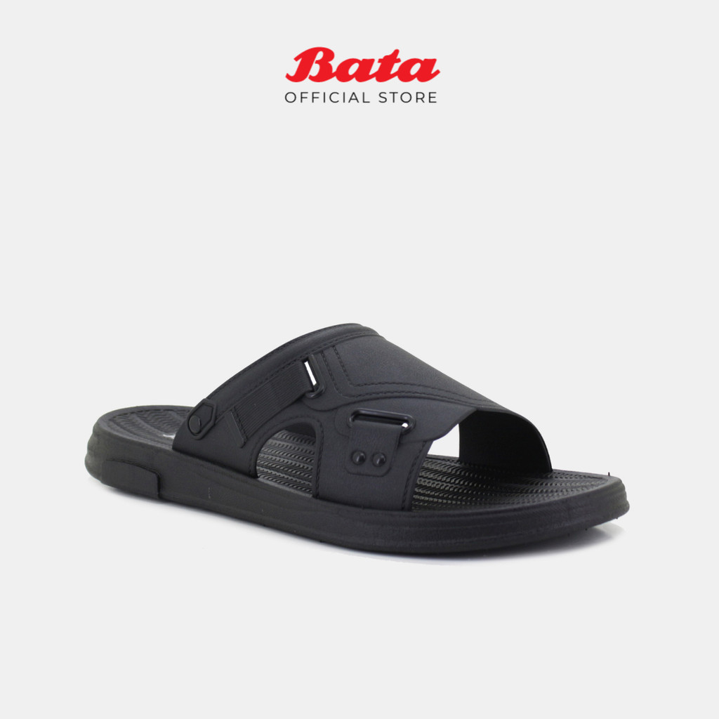 Bata Gino Men's Black Slide Sandal