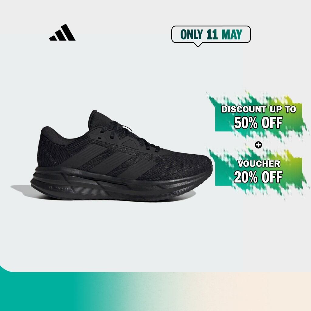 adidas Running Galaxy 7 Running Shoes Men Black ID8757 | Shopee Malaysia