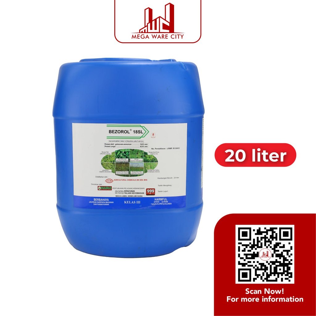 ACM Bezorol 18SL 20L Herbicide Glufosinate-Ammonium 18% Racun Rumpai ...
