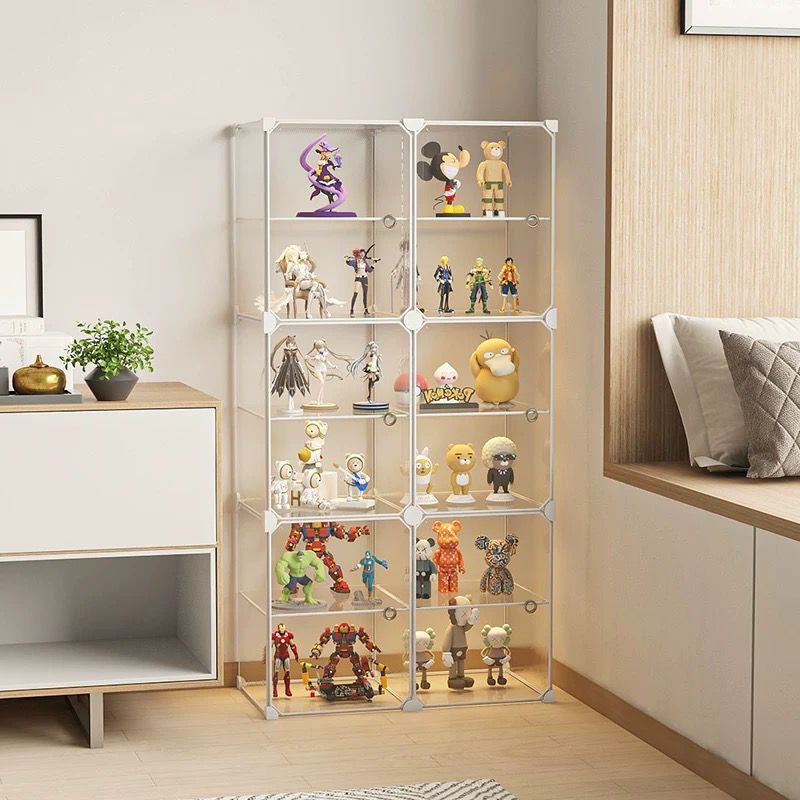 Transparent / Translucent Model Display Shelf Multi Layer Grid Columns ...