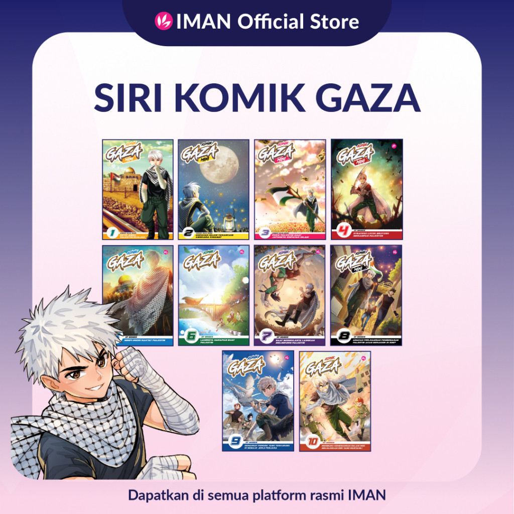 IMAN Siri Komik Gaza [Siri 1-10] | Shopee Malaysia