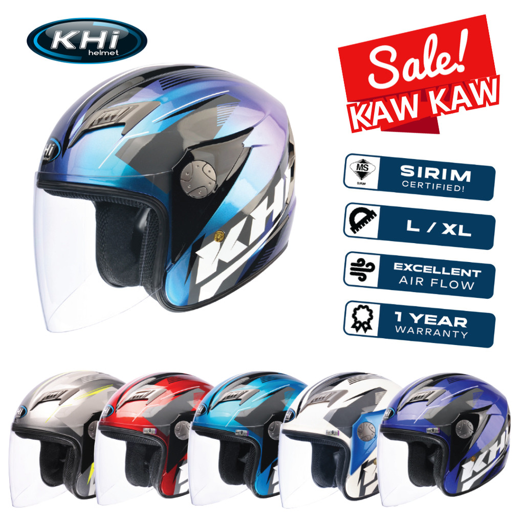 KHI K18R1 Motorcycle Jet Helmet | Sirim JPJ Approved Helmet Motor ...