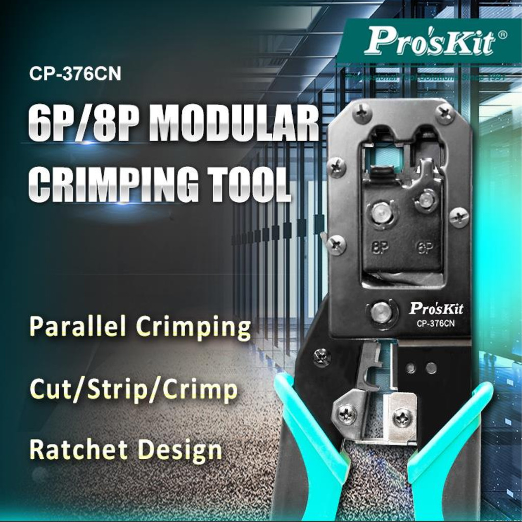 Pro'sKit CP-376CN 8P/6P Modular Plug Crimping Tool CAT6/CAT5 LAN RJ45 ...
