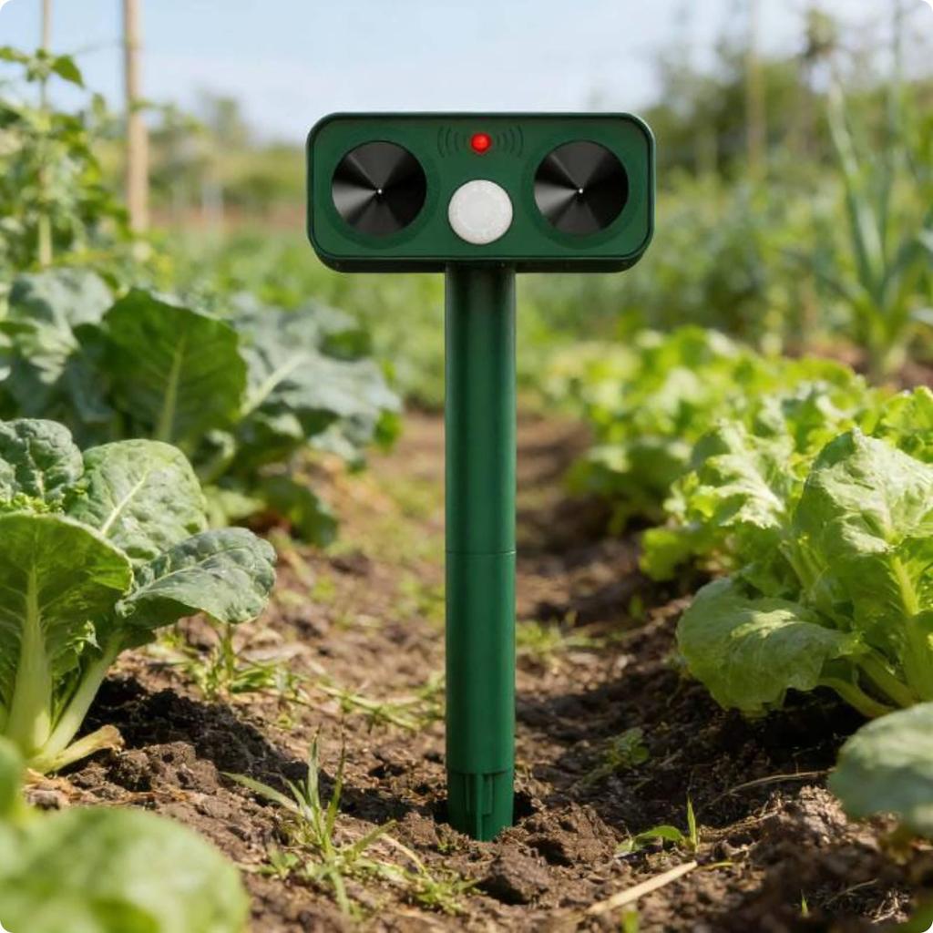 [kwbyle] Solar Sound Wave Animal Repeller LED Flash Sound Wave Animal ...