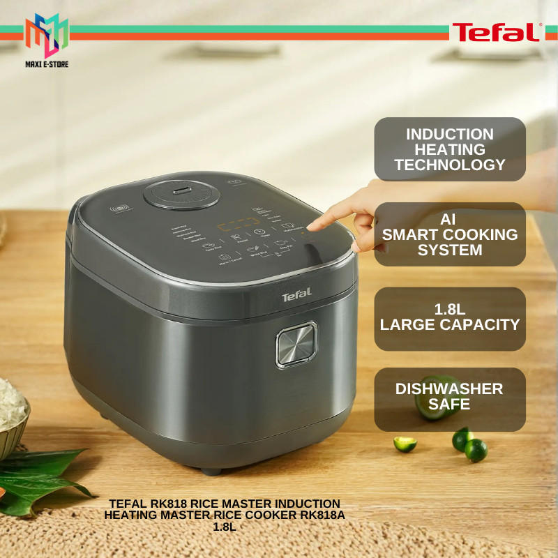 Tefal Rice Master RK818A Induction Heating Master Rice Cooker 1.8L (10 ...