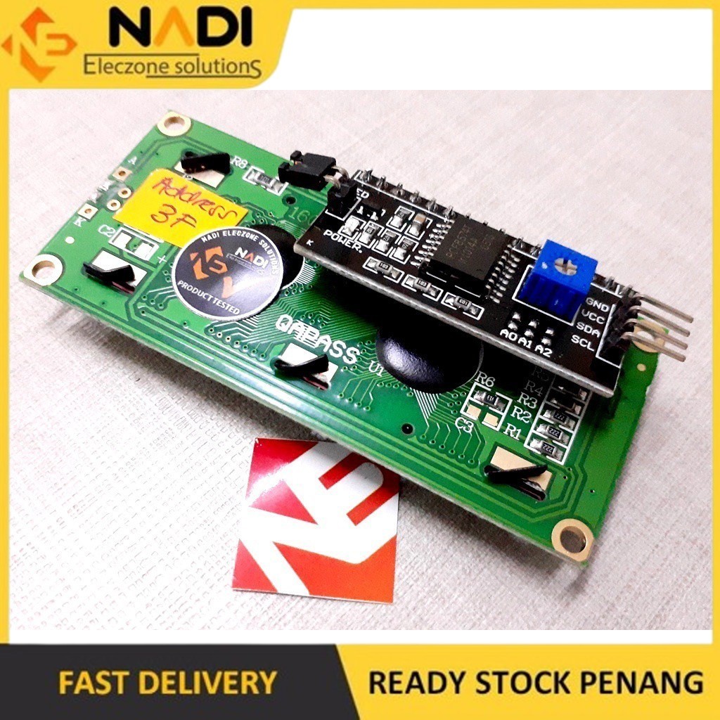 Serial LCD Display 1602 16X2 Blue IIC I2C Character Module Arduino ...