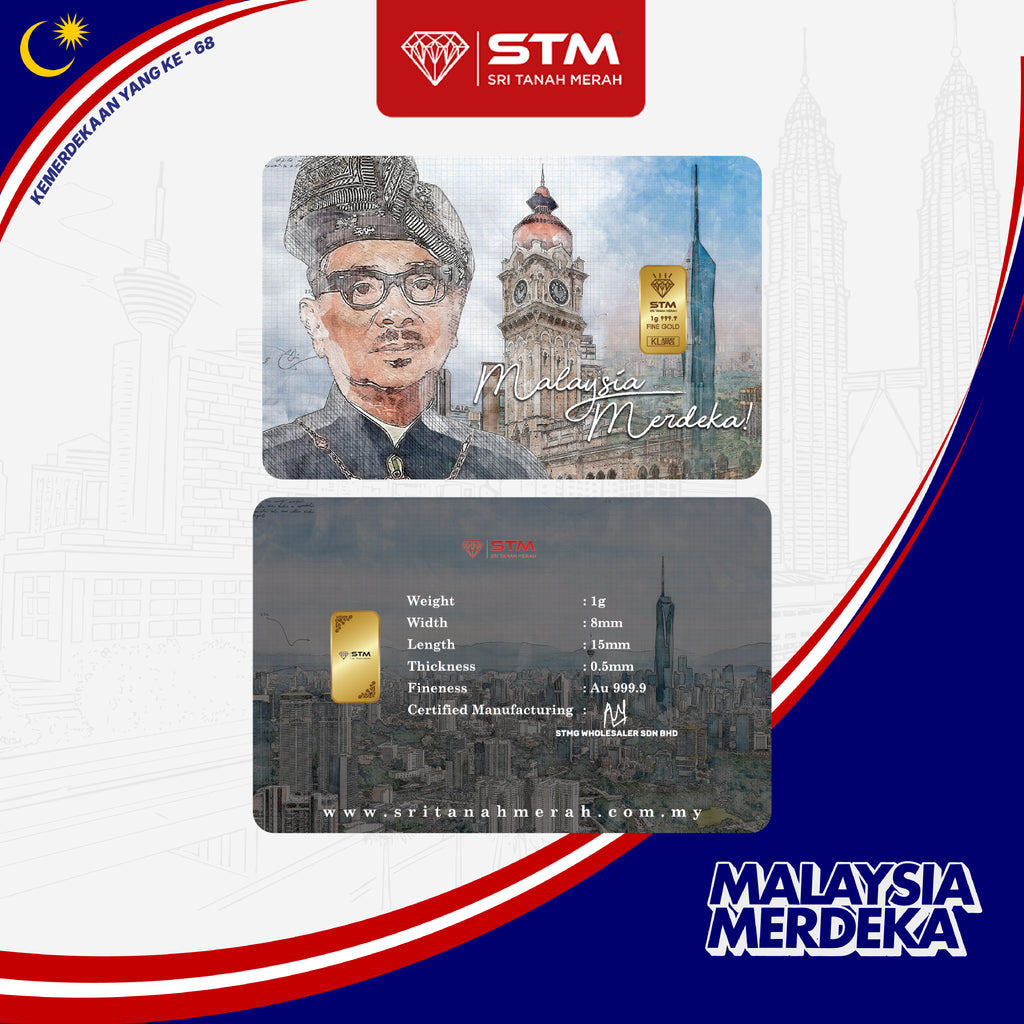 MERDEKA Edition: Gold Bar Card 1g | Shopee Malaysia