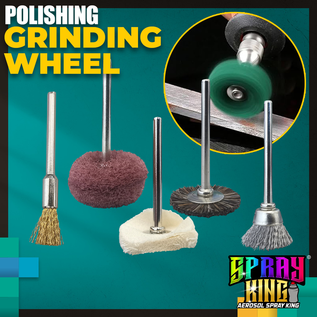 3mm Shank Wire Brush Set Brass & Stainless Steel Grinding Heads Rotary ...