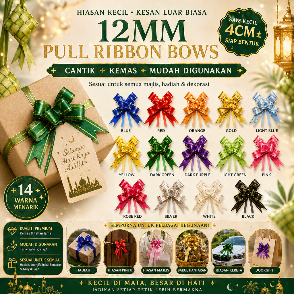 10/50pcs Pull Ribbon Wrapping Riben Satin Organza Gift Flower Bouquet ...